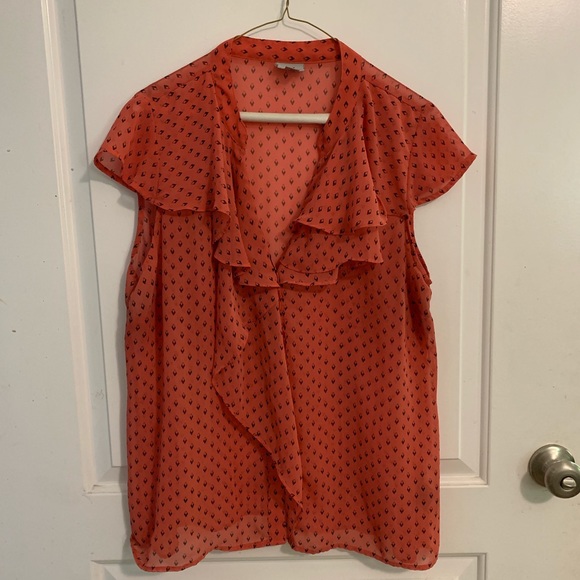 Worthington Tops - Woman’s Worthington flutter sleeve blouse XL Worthington Tops - Woman’s Worthington flutter sleeve blouse XL